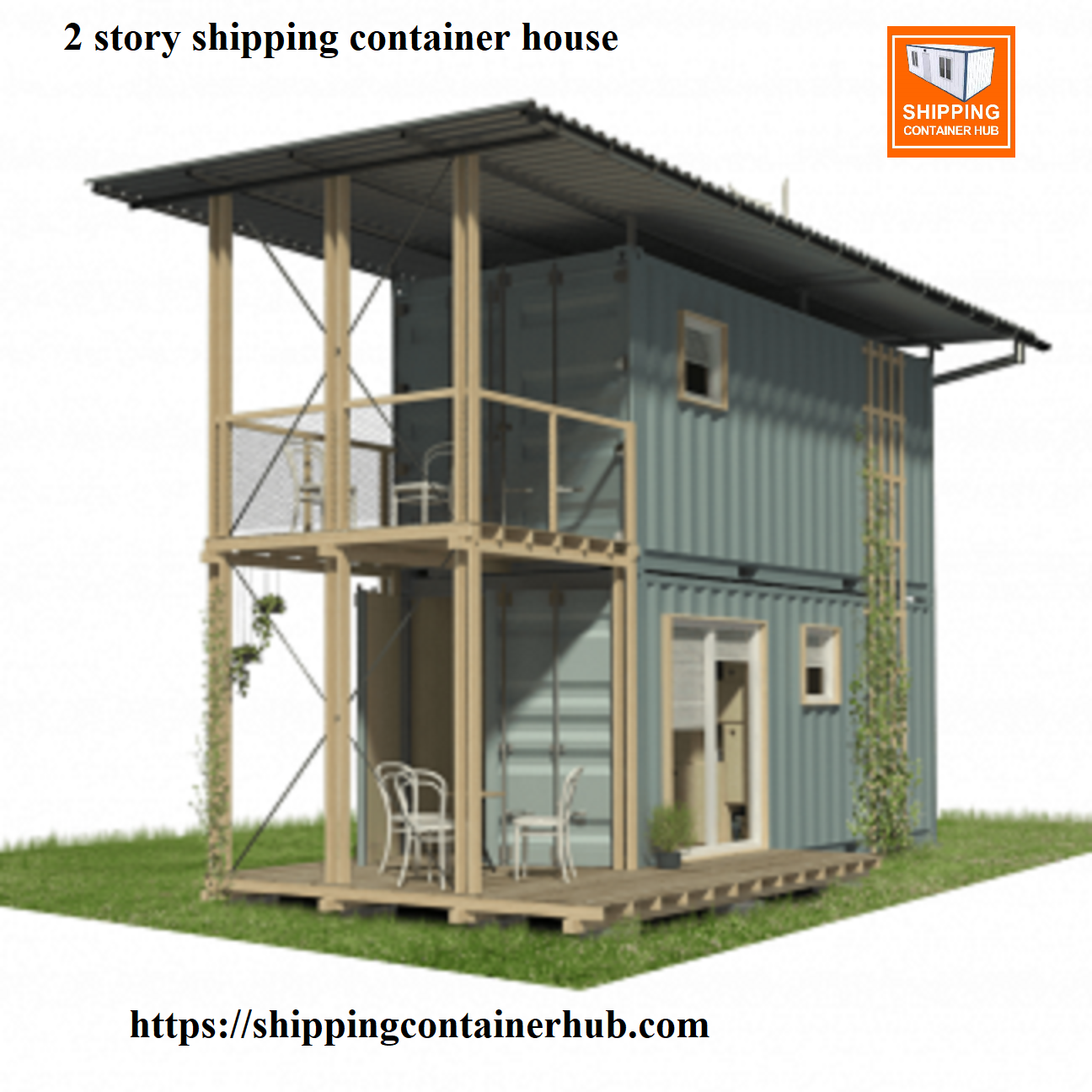 2 story shipping container house