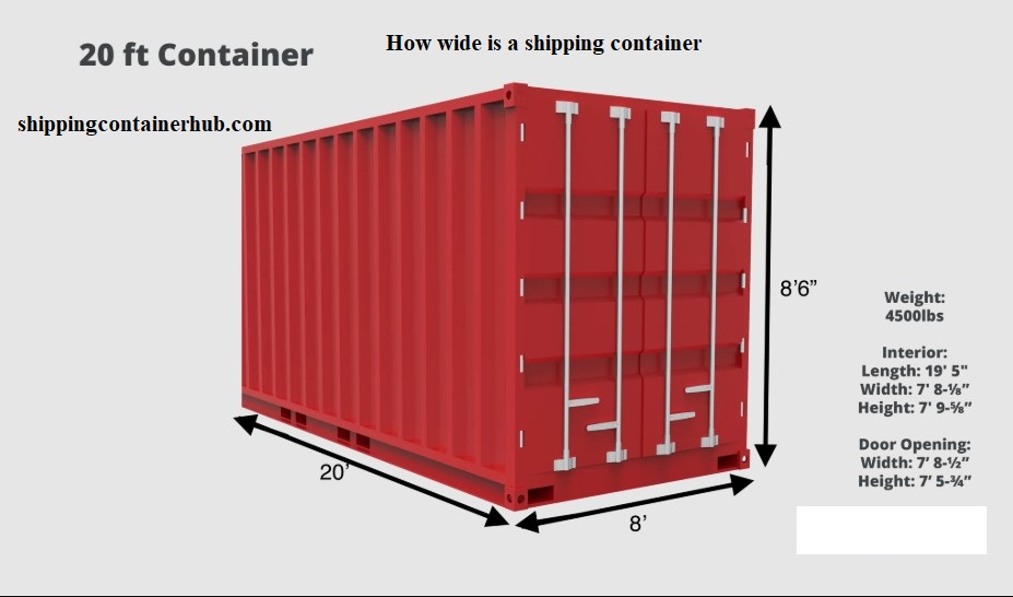 How wide is a shipping container