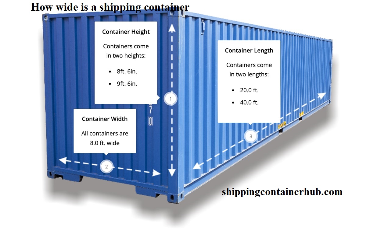 How wide is a shipping container