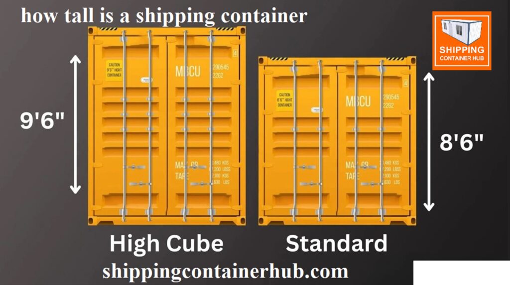how tall is a shipping container
